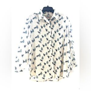 RedHead for Her WoMen's Size L Deer Print 
Cotton Corduroy Shirt Animal Print